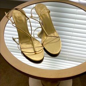 Gold Strap Heels- Ann Marino